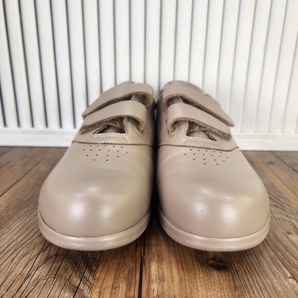 SAS Me Too Womens Sz 10 M Mocha Tan Leather Dual Strap Comfort Walking Shoes - Picture 2 of 9